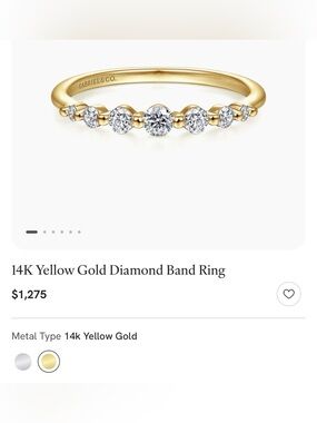 Gabriel & Co. 14K Yellow Gold Diamond Band Ring - Yellow Gold